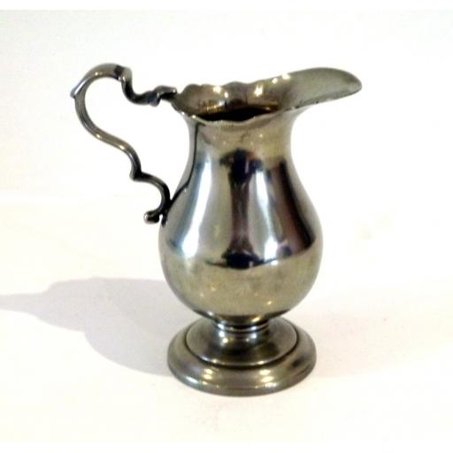 Uncommon pewter creamer or milk jug by Henry Joseph, London 1736-85