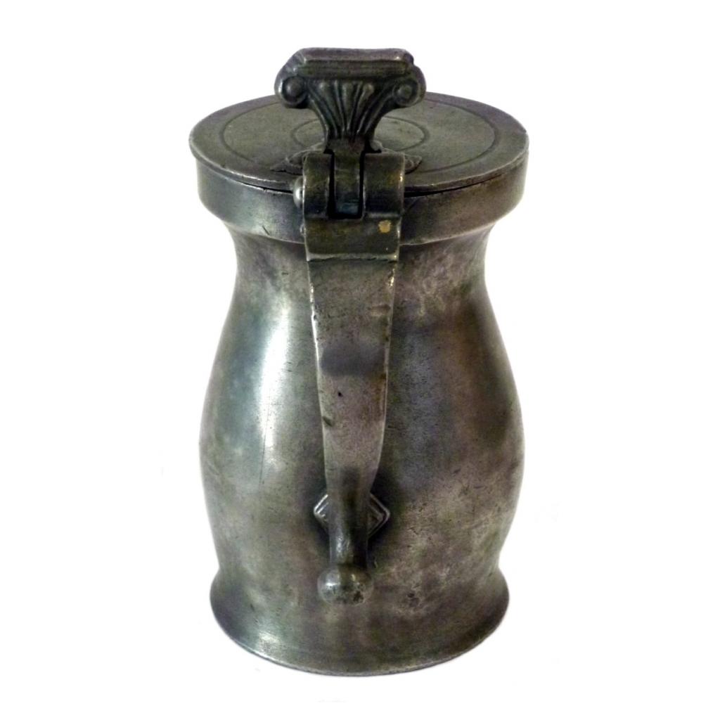 ½-pint double volute pewter baluster measure